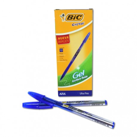 BOLIGRAFO BIC CRISTAL GEL AZUL