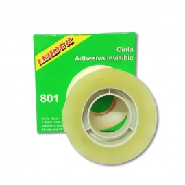 CINTA ADHESIVA INVISIBLE LEADER MODELO 801 18 MM X 33 MTS