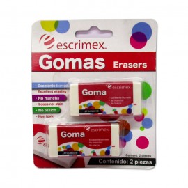 GOMA BLANCA ESCRIMEX BLISTER CON 2 PIEZAS