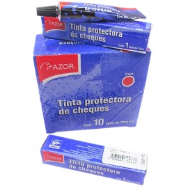 TINTA PARA CHEQUES 12 ML ROJO AZOR