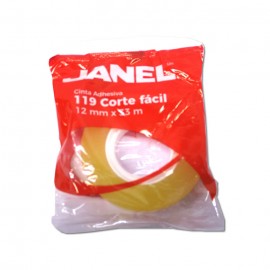 CINTA ADHESIVA JANEL 119 MEDIDA 12 MM X 33 MTS