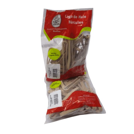 LIGA DE HULE NATURAL No 64 HERCULES EN BOLSA 80 GRS