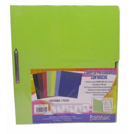 FOLDER CON BROCHE 8 CMS TAMAÑO CARTA VERDE CLARO