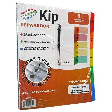 SEPARADOR KIP 5 DIVISIONES