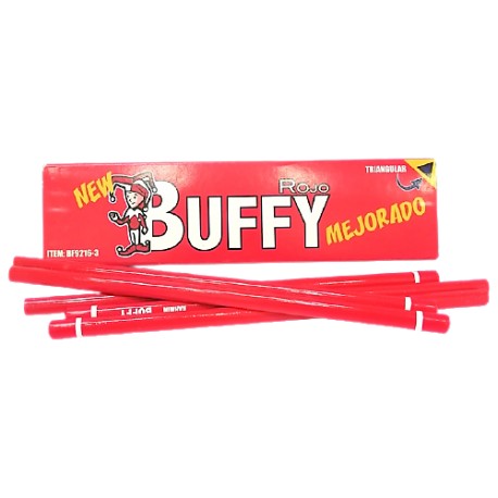 LAPIZ ROJO CARMIN TRIANGULAR BUFFY