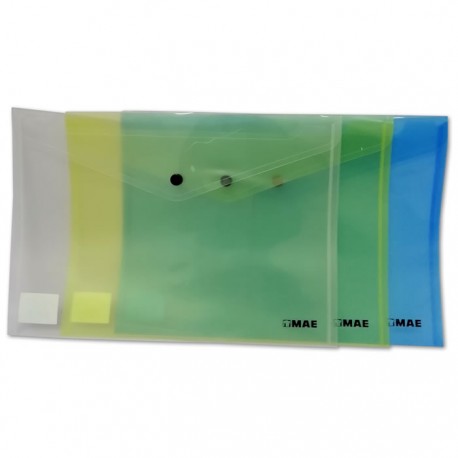 SOBRE DE PLASTICO CON BROCHE HORIZONTAL CARTA DE COLORES
