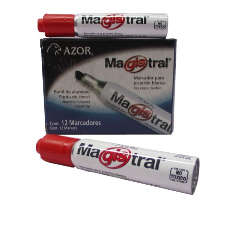 MARCADOR PARA PIZARRON MAGISTRAL ALUMINIO ROJO