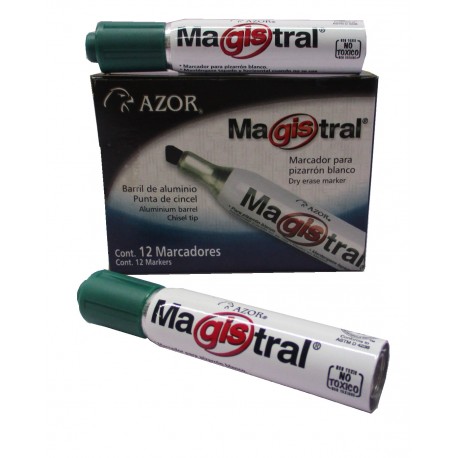 MARCADOR PARA PIZARRON MAGISTRAL ALUMINIO VERDE