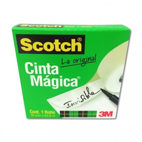 CINTA ADHESIVA MAGICA 3M 18 MM X 65 MTS