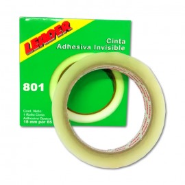 CINTA ADHESIVA INVISIBLE LEADER MODELO 801 18 MM X 65 MTS