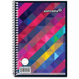 LIBRETA DE APUNTES CON ESPIRAL ESTRELLA 1/8 RAYADO