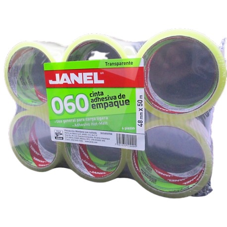 CINTA DE EMPAQUE TRANSPARENTE JANEL 48 MM X 50 MTS