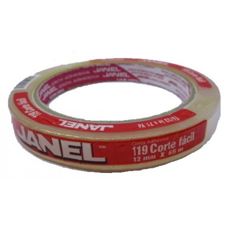 CINTA ADHESIVA JANEL 119 MEDIDA 12 MM X 65 MTS