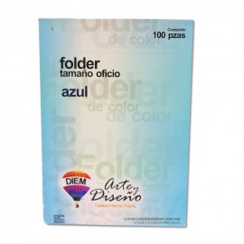 FOLDER TAMAÑO OFICIO COLOR AZUL