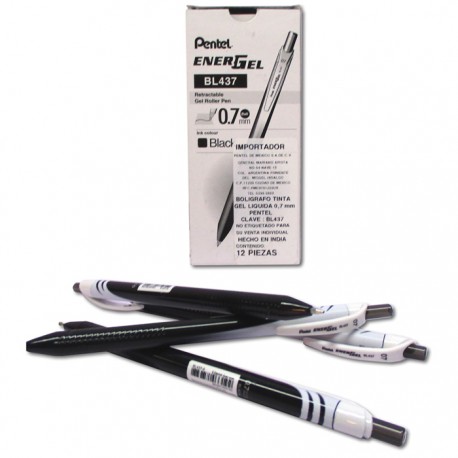 BOLIGRAFO ENERGEL GEL NEGRO RETRACTIL PENTEL