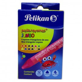 CRAYONES DE CERA JUMBO PELICRAYONES CON 12 PIEZAS