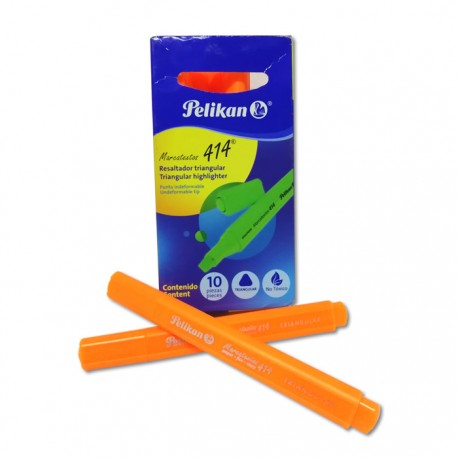 MARCATEXTOS NARANJA PELIKAN TRIANGULAR