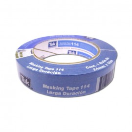 CINTA MASKING TAPE TUK COLOR AZUL 114 24 MM X 50 MTS