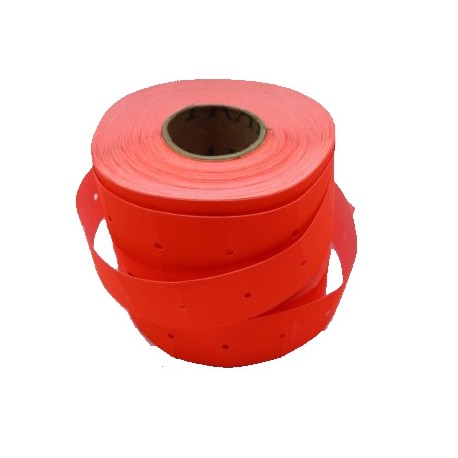 ETIQUETA EN ROLLO MARCA PRECIOS FLUORESCENTE NARANJA