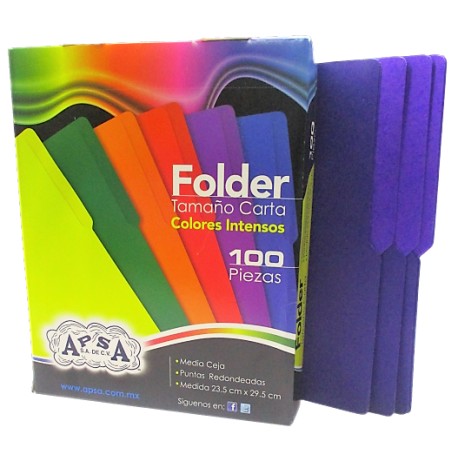 FOLDER TAMAÑO CARTA COLOR MORADO INTENSO