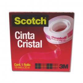 CINTA ADHESIVA CRISTAL 3M 19 MM X 20 MTS