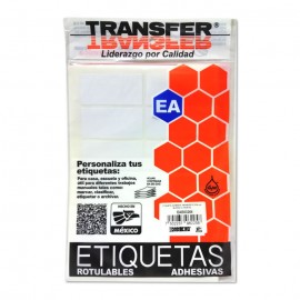 ETIQUETAS BLANCAS TRANSFER