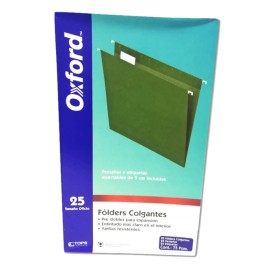 FOLDER COLGANTE TAMAÑO OFICIO VERDE TRADICIONAL