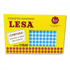 ETIQUETAS FLUORESCENTES LESA AZUL