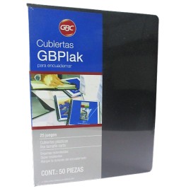 CUBIERTA PLASTICA GBPLAK NEGRO CON 50 PIEZAS