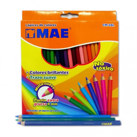 LAPICES DE COLORES MAE CON 24 COLORES