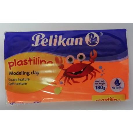 BARRA DE PLASTILINA NARANJA PELIKAN