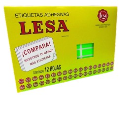 ETIQUETA FLUORESCENTE LESA VERDE