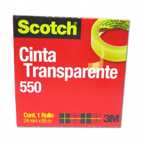 CINTA ADHESIVA TRANSPARENTE 3M 24 MM X 65 MTS