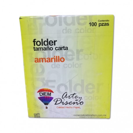 FOLDER TAMAÑO CARTA COLOR AMARILLO