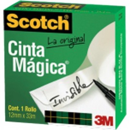 CINTA ADHESIVA MAGICA 3M 12 MM X 33 MTS