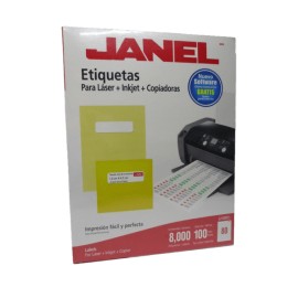 ETIQUETAS BLANCAS PARA LASER JANEL