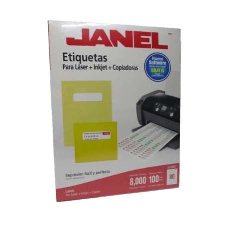 ETIQUETAS BLANCAS PARA LASER JANEL