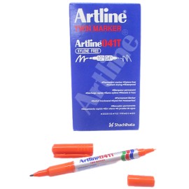 MARCADOR PERMANENTE DOBLE PUNTA NARANJA ARTLINE