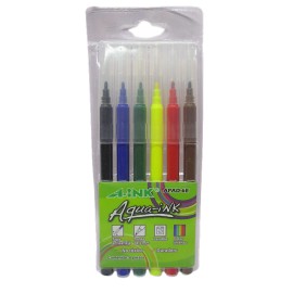 PLUMINES BASE AGUA 6 COLORES SURTIDOS A-INK