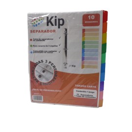 SEPARADOR KIP 10 DIVISIONES SIN  NUMERO