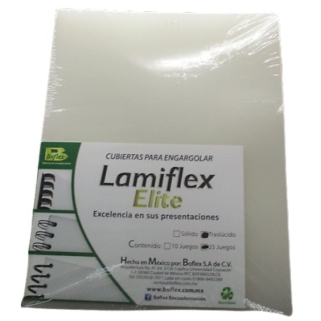 CUBIERTA PLASTICA CARTA  CRISTAL CON 50 PIEZAS BOFLEX