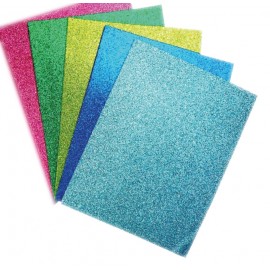 FOAMY TAMAÑO CARTA DIAMANTADO CON 5 COLORES NEON
