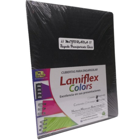 CUBIERTA PLASTICA LAMIFLEX TAMAÑO CARTA HUMO