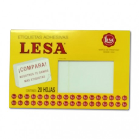 ETIQUETAS BLANCAS LESA No 20