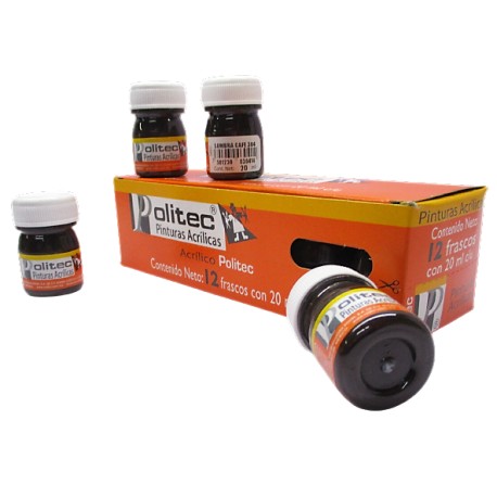 PINTURA POLITEC 20ML SOMBRA CAFE