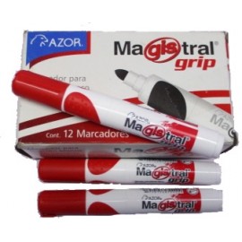 MARCADOR PARA PIZARRON MAGISTRAL GRIP ROJO