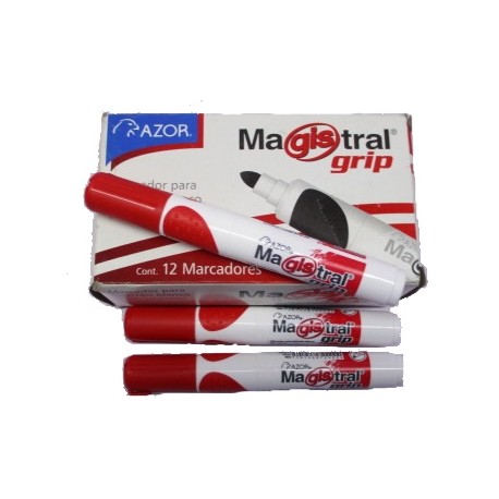 MARCADOR PARA PIZARRON MAGISTRAL GRIP ROJO