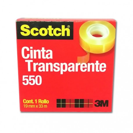 CINTA ADHESIVA TRANSPARENTE 3M 19 MM X 33 MTS