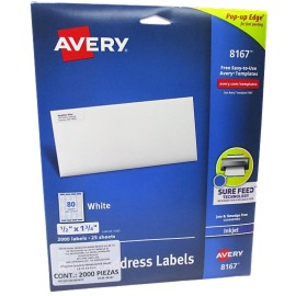 ETIQUETAS BLANCAS PARA LASER AVERY 1/2