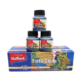 TINTA CHINA STAFFORD NEGRA 17ML